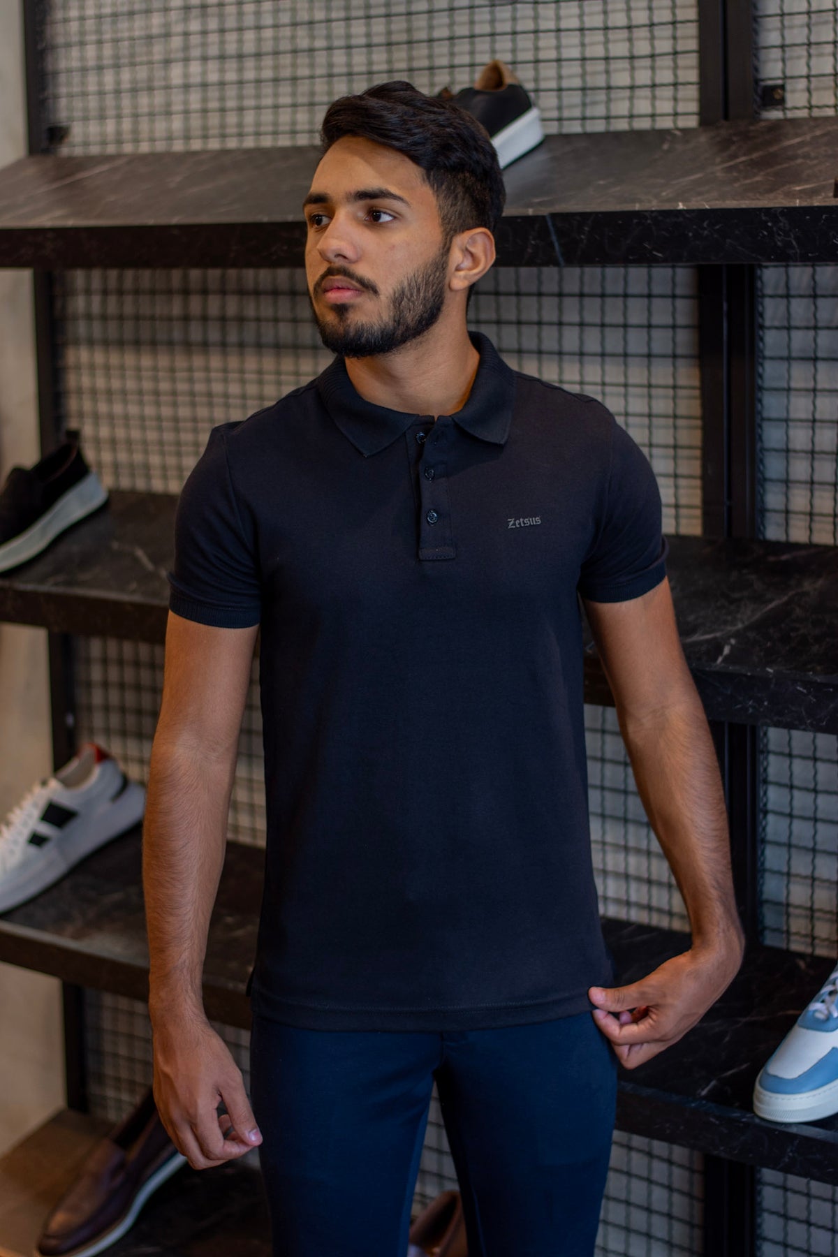 Camisa Polo Preta - Modelo Novo